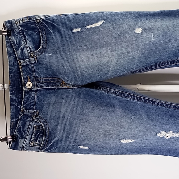 aeropostale Distressed Bootcut Blue Jeans Size 13/14 Reg - Picture 1 of 16